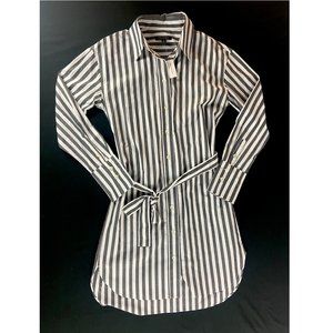 BANANA REPUBLIC Poplin Striped Shirtdress Size Small Tall NWT $130 MSRP
